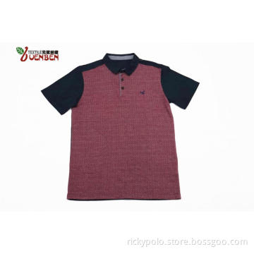 Jacquard Fabric With Piping Shoulder Men's Shirts